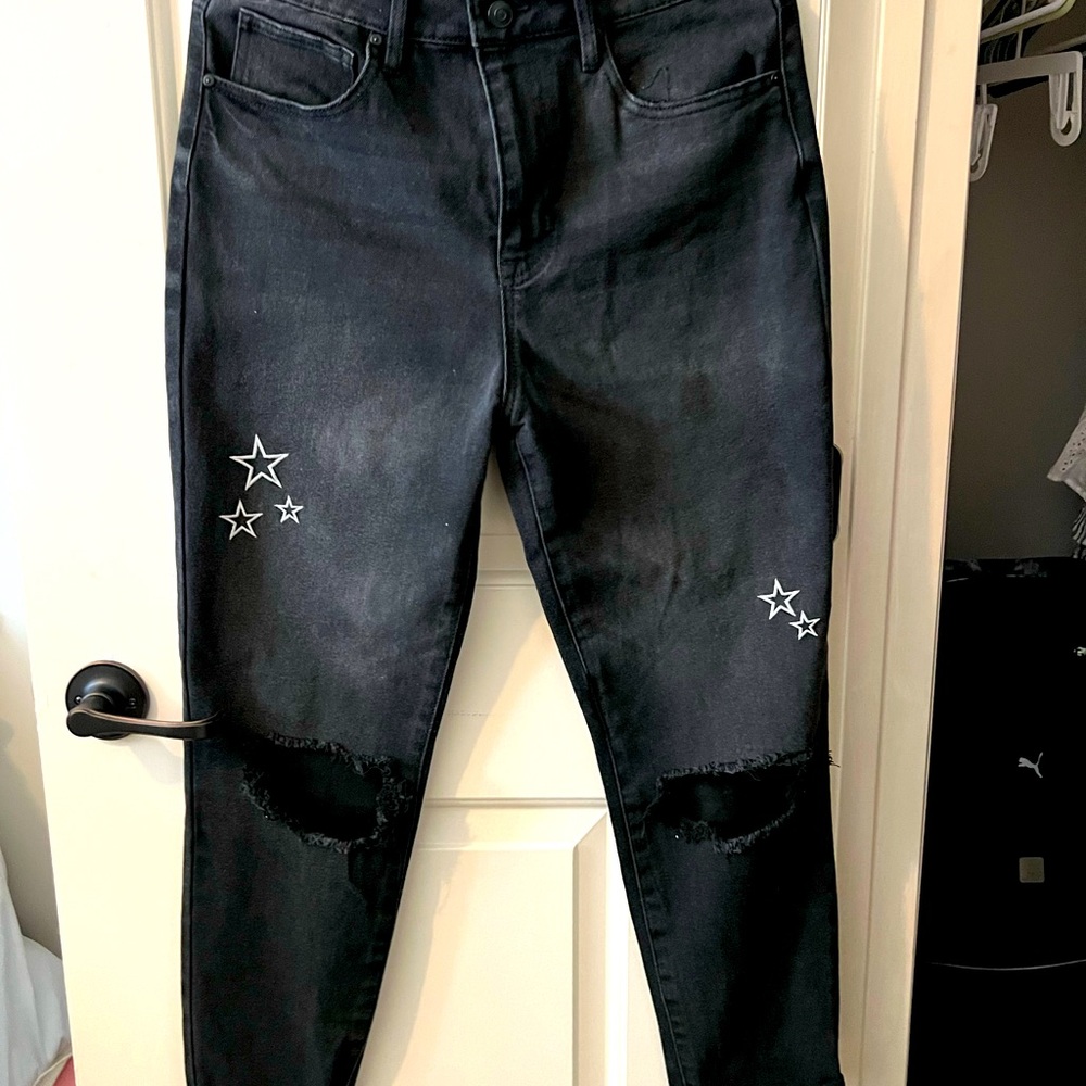 Black ripped jeans
